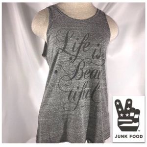 Evereve / Junk Food Life is Beautiful Raw Hem Hi-Lo Tank Top